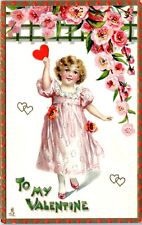 1910s To My Valentine Tuck's Floral Missives Series No. 11 Postcard picture