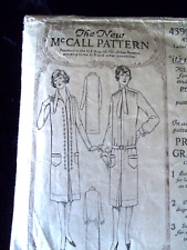 Antique  McCalls 1920's Dress Tie Tab Front Pattern Women's Bust 38 Sew Pattern picture
