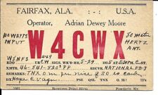 QSL 1935 Fairfax Alabama   radio card picture