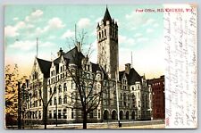 Milwaukee, WI-Wisconsin, Post Office Building, Antique, Vintage 1907 Post Card picture