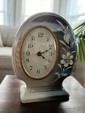 Vintage Signed 80's Style Clock with Gradient Colors from White to Dark Gray  picture