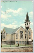 Parkland Washington~Lutheran Church~Open Belfry Steeple~Dirt Road~c1910 Postcard picture