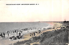 1913 Bathing Hour Matunuck Beach RI post card picture