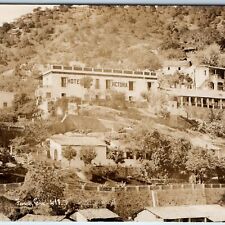 c1930s Taxco Guerrero Mexico RPPC Hotel Victoria Birds Eye SHARP Real Photo A141 picture