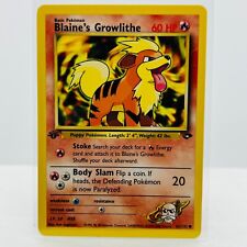 Pokémon Blaine's Growlithe 1st Edition 62/132 Gym Challenge Common Card NM-MT picture