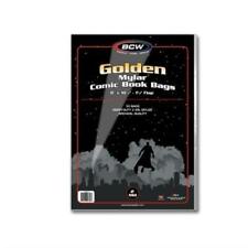 Golden Mylar Comic Book Bags 2 mil Pack of 50 BCW Archival Polyester Semi Rigid picture