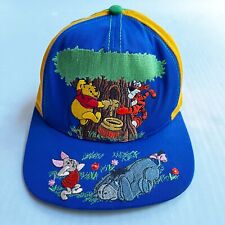 Vtg 90s Goofys Hat Co. Disney Winnie The Pooh Hat Cap Snapback Embroidered Blue picture