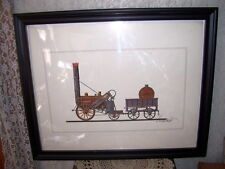 Antique Framed Steam Engine DeWitt Clinton picture