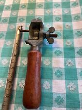 VINTAGE VISE ON WOODEN HANDLE DIFFERENT LOOKING TOOL picture