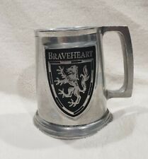 Vintage BRAVEHEART Scottish Crest Shield Pewter 12oz Mug Cup Rare picture