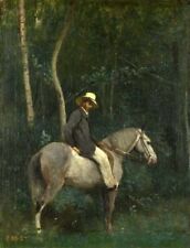 Art Oil painting Monsieur-Pivot-on-Horseback-Jean-Baptiste-Camille-Corot-o picture