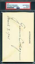 Grace Coolidge PSA DNA Coa Signed Index Card Autograph picture