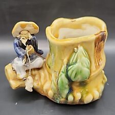 Vintage Ceramic Pottery Planter Asian Chinese Mud Man Fishman  picture