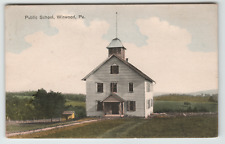 Postcard RPPC Public School House in Winwood, PA. picture