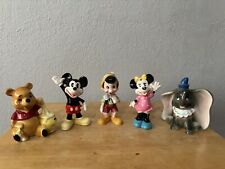 Lot Of 5 Vintage Disney 4” Ceramic Ceramic Figurine Classic Japan Disneyland picture