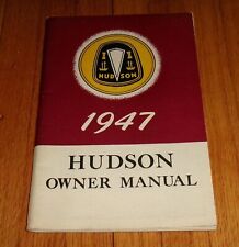 Original 1947 Hudson Owners Operators Manual Super Six Eight Commodore picture