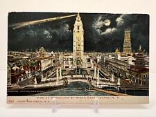 Vintage Pre-1908 VIEW OF DREAMLAND BY NIGHT CONEY ISLAND NY ILLUSTRATED POSTCARD picture