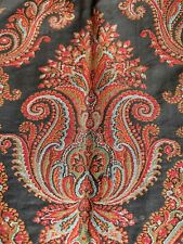 Stunning XXL antique VICTORIAN Kashmir PAISLEY piano WOOL SHAWL tablecloth c1880 picture