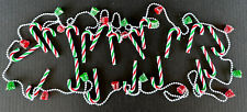 Vintage Christmas Garland Candy Cane Gum Drop 100” Hard Plastic Red Green White picture