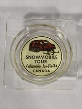 Vintage Glass Ashtray Snowmobile Tours Columbia Ice Fields Canada Advertising picture