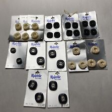 (34) VTG Majestic Square Buttons On Store Cards NOS picture