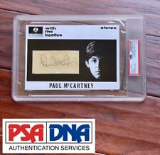 THE BEATLES PAUL MCCARTNEY SIGNED AUTOGRAPHED CUSTOM CUT CARD PSA/DNA CERTIFIED picture