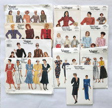 Vogue Patterns Vintage 80's and 90's UNCUT Complete Lot of 12 picture