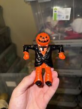 Vtg Rosbro Scarecrow Candy Container Hard Plastic Halloween Decoration 1960s picture