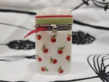 Hallmark Bezel Hinged Lid Trinket Box Cherries “Filled With Love” Trinket picture