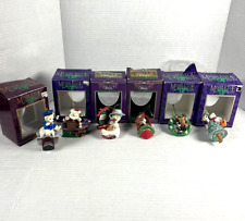 6X Christmas Tree Ornament By Mistletoe Magic Collection Vintage Lot Holiday picture