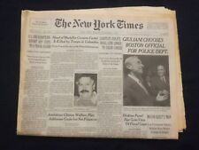 1993 DEC 3 NEW YORK TIMES NEWSPAPER - GIULIANI CHOOSES WILLIAM BRATTON - NP 7069 picture