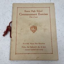 1920 Antique Keene NH High School Commencement Exercises New Hampshire History picture
