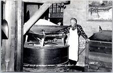 Old Graue Mill & Museum Hinsdale Illinois IL Worker Real Photo RPPC Postcard picture
