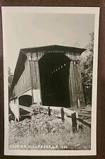 Vintage Hillsboro New Hampshire Covered Railroad Bridge RPPC Postcard picture