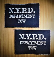 GEMSCO NOS NYPD Vintage Patch 1 PAIR - POLICE DEPARTMENT TOW NY NYC V1-ce picture