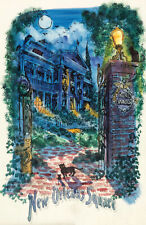 Haunted Mansion Disneyland New Orleans Square Watercolor Disney Print picture