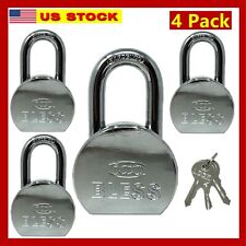 4 Pack Heavy Duty Short Master Lock Steel Maximum Protection Padlock with 3 Keys picture