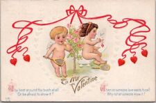 1914 VALENTINE'S DAY Greetings Postcard 