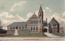 Woburn Massachusetts Public Library Built 1881 Vtg Postcard CP369 picture