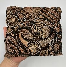 Vintage Indonesian Copper Tjap Batik Tropical Bird Floral Fabric Stamp 7