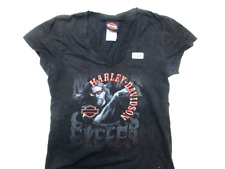 Vintage Harley Davidson Shirt Womens Medium Thunder Creek 100% Cotton Ladies picture