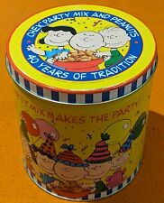 Vintage Empty Collector's 1990 Chex Party Mix and Peanuts 40 Years Tin Snoopy  picture
