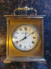 Matthew Norman Brass Quartz Clock Swiss Made *Scratched Face see pics for detail picture