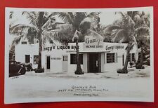 Miami, FL Florida Gomzy's Bar Liqour Car Palm Trees RPPC Vintage Postcard E62 picture
