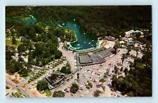 Aerial View Florida's Silver Springs State Park Glass Bottom Boats Postcard C7 picture
