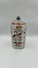 18th Century Blown Glass Enameled Stiegel Type Flask. Folk Art Glass Antique picture