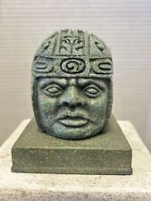 Olmec Mayan Aztec Head Vintage TableTop Cigar Lighter With Base (non-functional) picture