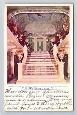 Boston MA-Massachusetts, Grand Stairway Keith's Theatre, Vintage c1904 Postcard picture