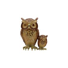 Ciel Collectables Mother & Baby Owl Enameled and Swarovski Jeweled Trinket Box picture