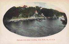 1907 Iowa Falls Palisade Park Boat Landing Keplar State Park Vintage IA Postcard picture